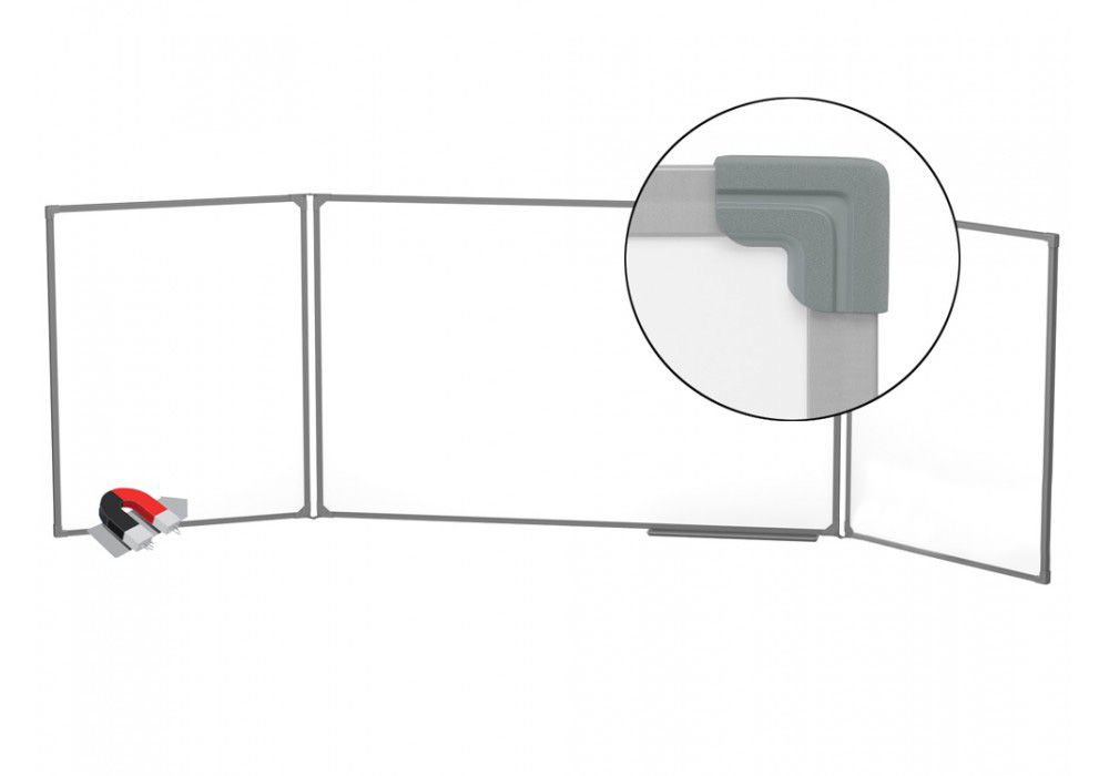 Доска магнитно-маркерная 3-х элементная, 100х300 см