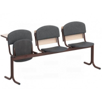 Блок стульев трехместный с пюпитрами (откидные сиденья)
